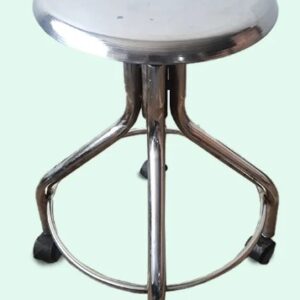 Mobile Revolving stool Stainless Steel Top